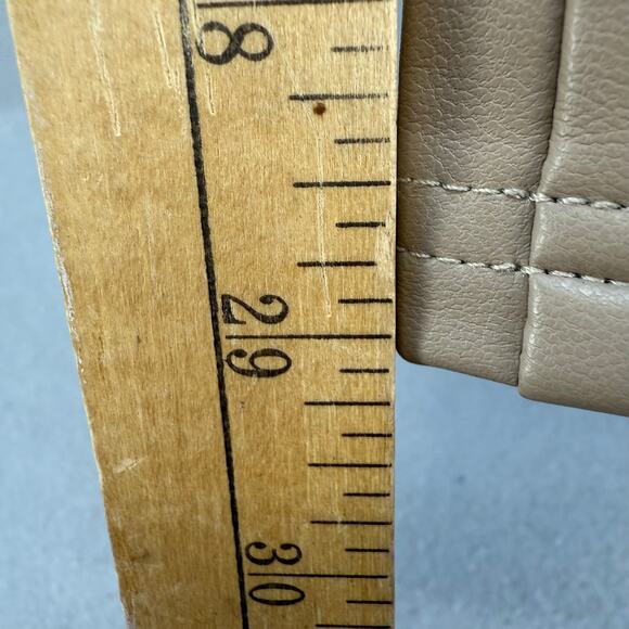 7 For All Mankind Pants Women's XS Tan Faux Leather Preppy Business Casual NWT - Picture 14 of 15